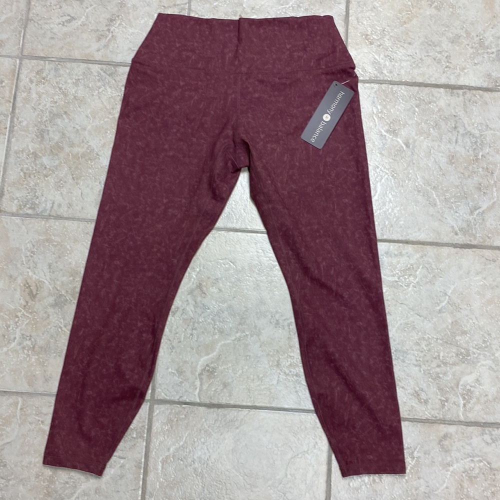 Harmony and balance high waisted mineral print active pants